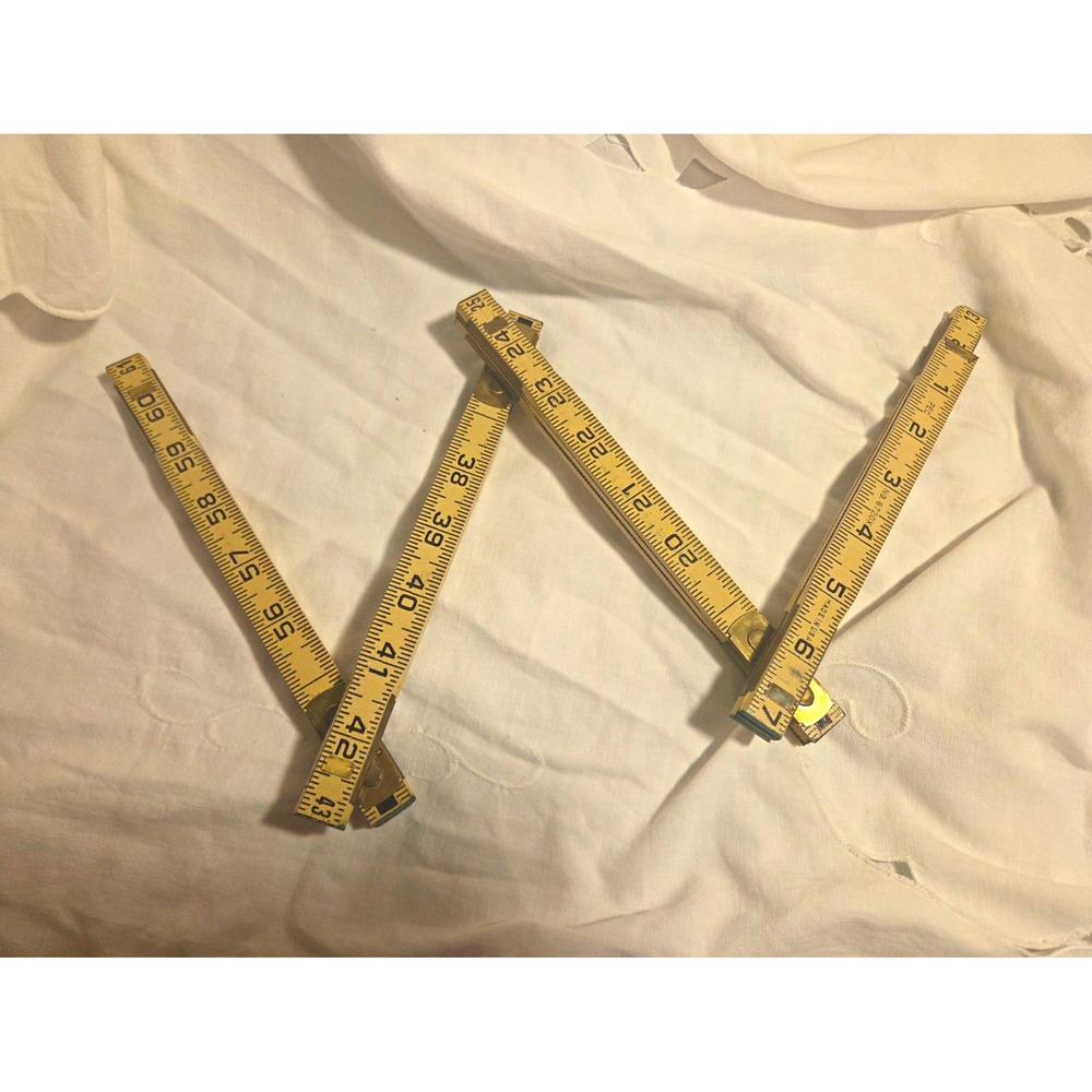 Vintage Wooden Folding Ruler